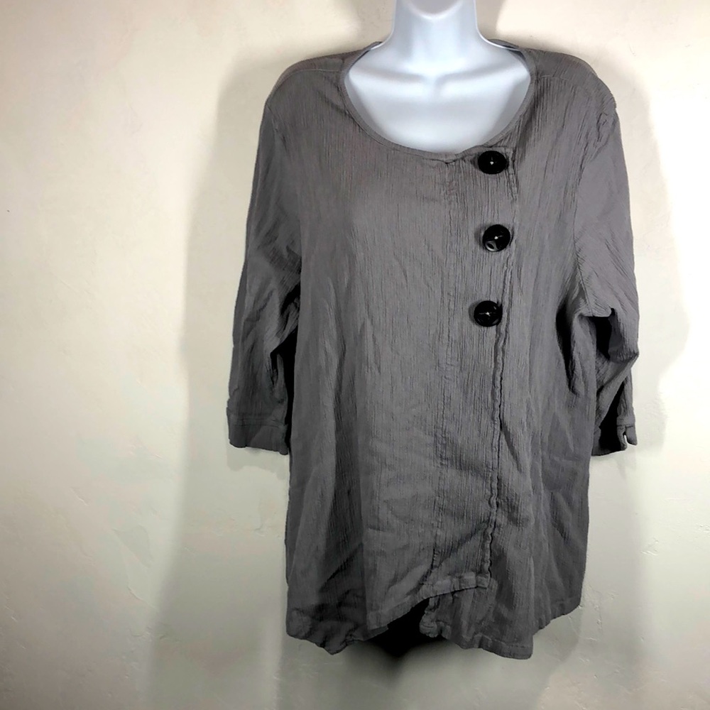 Focus Casual Life gray blouse size large